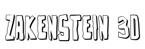 Zakenstein 3D Font Image