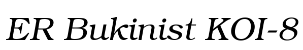 ER Bukinist KOI-8 Font Image