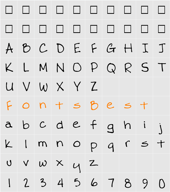 Dik Character Map