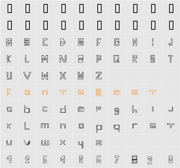 fontdizajnesrki Character Map