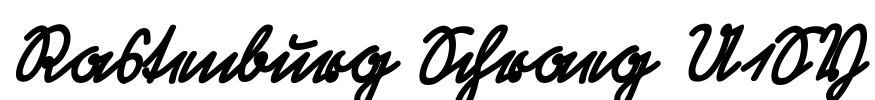 Rastenburg Schraeg U1SY Font Image