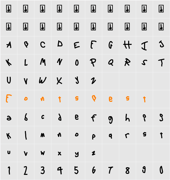 6 Script Character Map