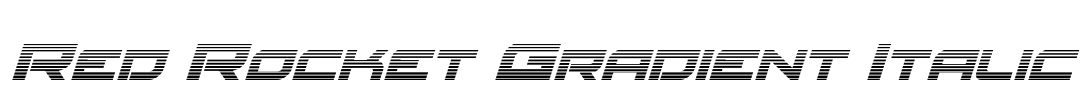 Red Rocket Gradient Italic Font Image