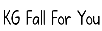 KG Fall For You Font Image