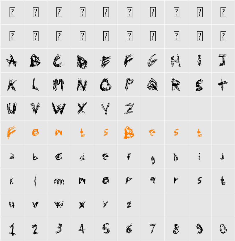 Domenico128 Character Map