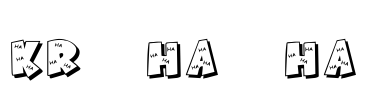 KR Ha Ha Font Image