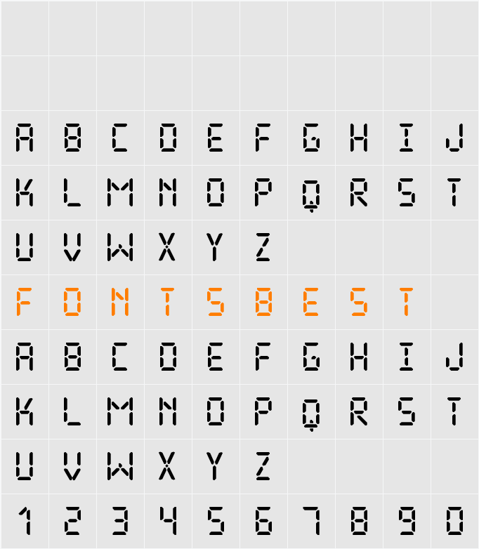 The Display St Character Map