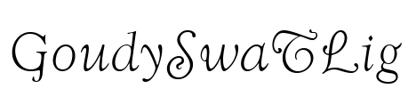 GoudySwaTLig Font Image
