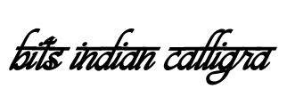 bits indian calligra Font Image
