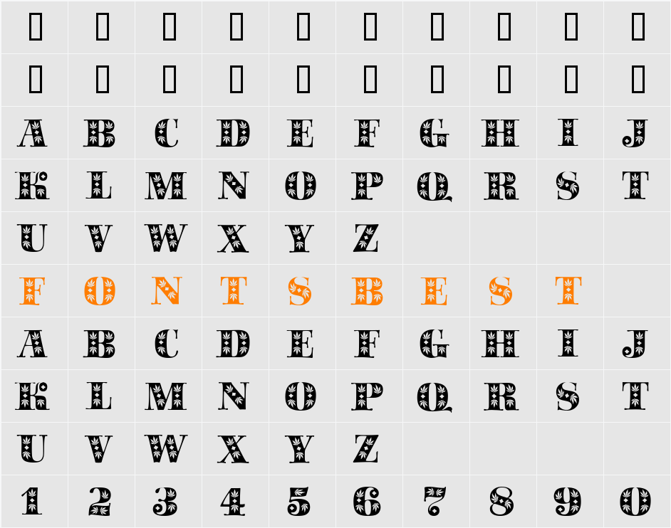 SapphireSativa Character Map