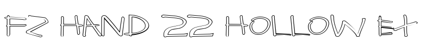 FZ HAND 22 HOLLOW EX Font Image