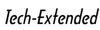 Tech-Extended Font Image