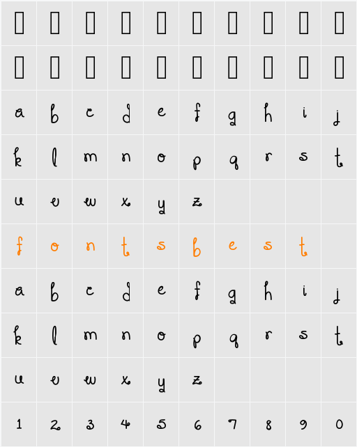 You Make Me Smile Character Map