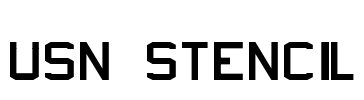 USN_Stencil Font Image
