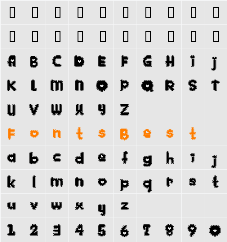 191-CAI978 Character Map