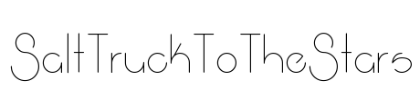 SaltTruckToTheStars Font Image