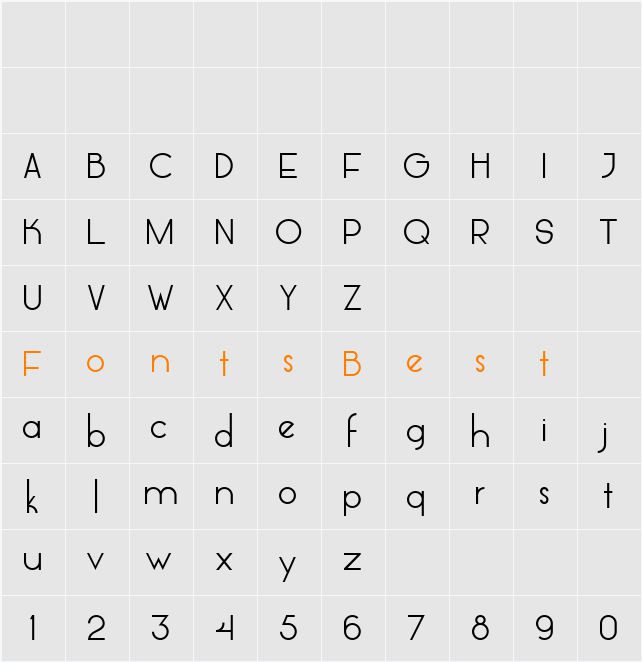 Glasket Character Map