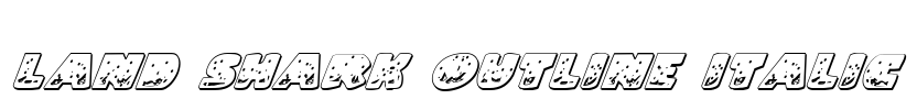 Land Shark Outline Italic