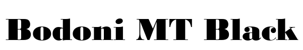 Bodoni MT Black Font Image