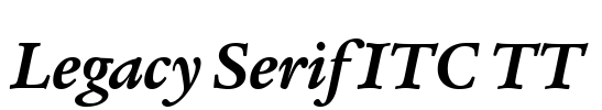Legacy Serif ITC TT Font Image