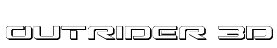 Outrider 3D Font Image