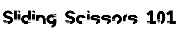 Sliding Scissors 101 Font Image
