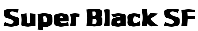 Super Black SF Font Image