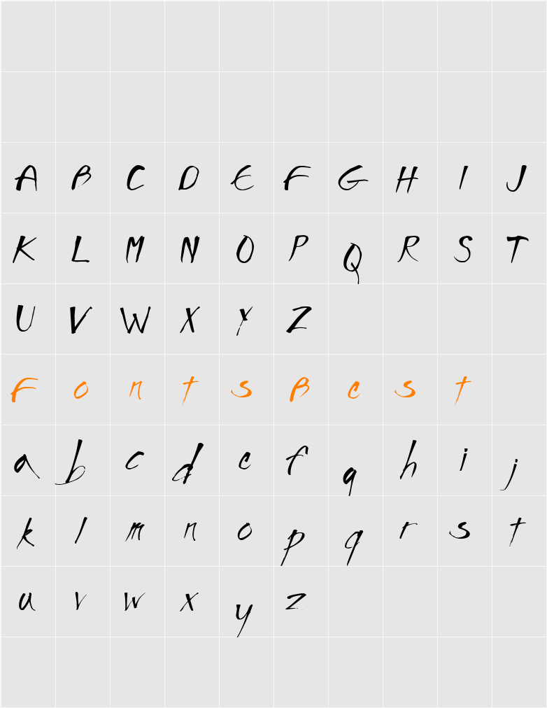 Impronta Character Map