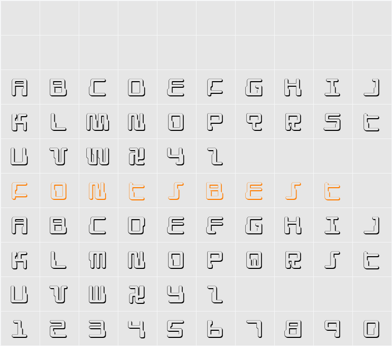 Droid Lover 3D Expanded Character Map