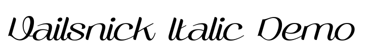 Vailsnick Italic Demo  Font Image