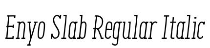 Enyo Slab Regular Italic