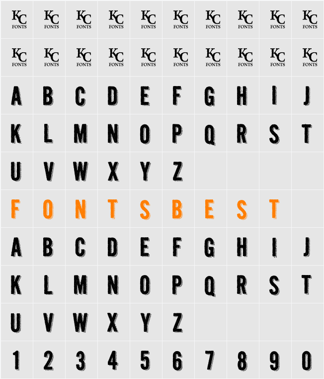 Kraft Nine Character Map