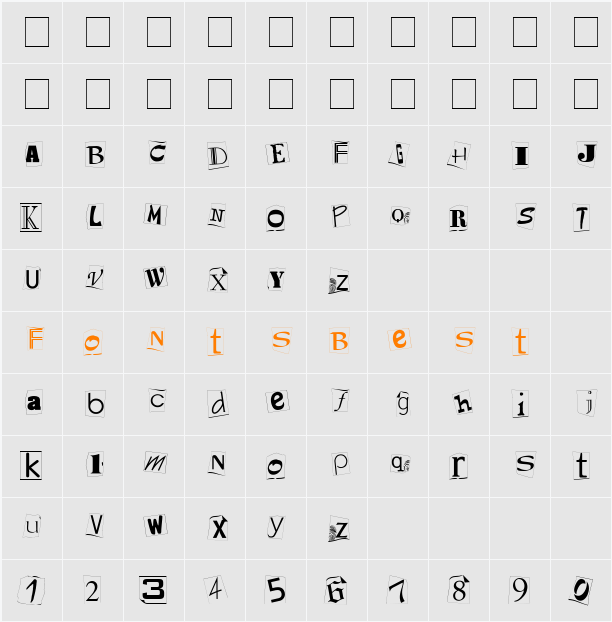 Kidnap Character Map