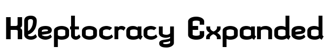 Kleptocracy Expanded Font Image