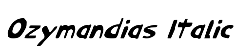 Ozymandias Italic Font Image
