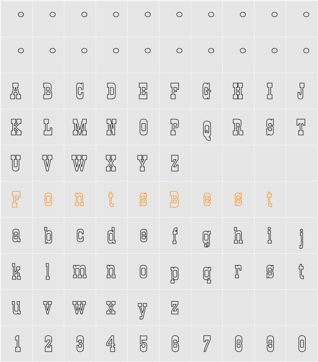 Old-TownExt-Normal Hollow Character Map