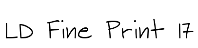 LD Fine Print 17 Font Image