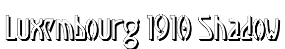 Luxembourg 1910 Shadow Font Image