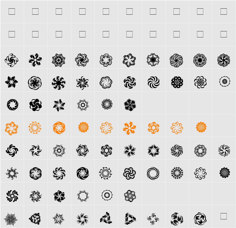 WhirligigTwo Character Map