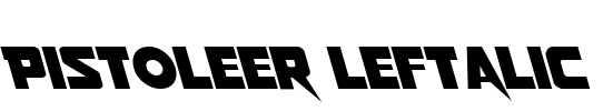 Pistoleer Leftalic Font Image
