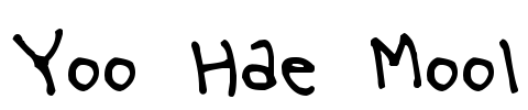 Yoo Hae Mool Font Image