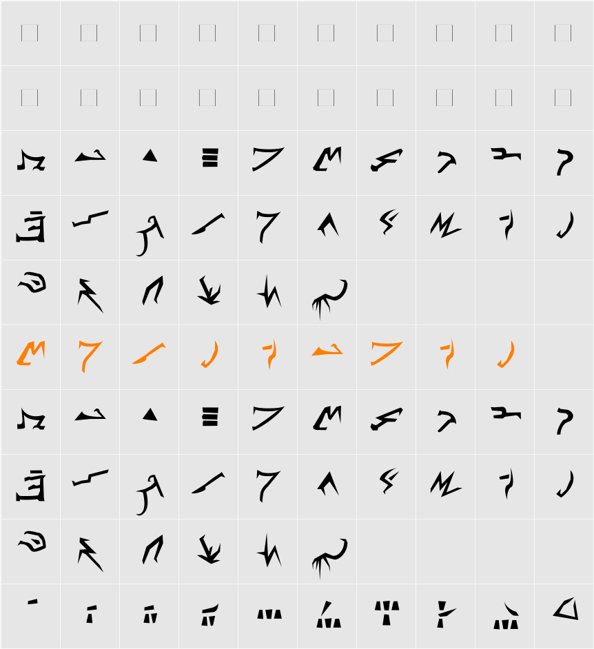 Shadow Character Map