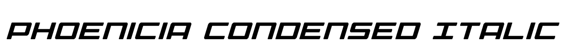 Phoenicia Condensed Italic
