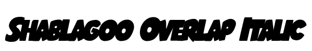 Shablagoo Overlap Italic Font Image