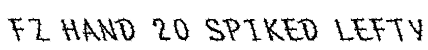 FZ HAND 20 SPIKED LEFTY Font Image