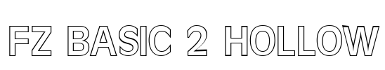 FZ BASIC 2 HOLLOW Font Image