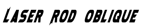 Laser Rod Oblique Font Image