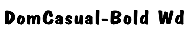 DomCasual-Bold Wd Font Image
