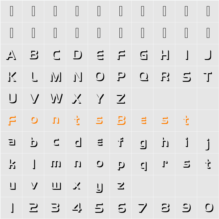 HandelGotOnlShaDMed Character Map
