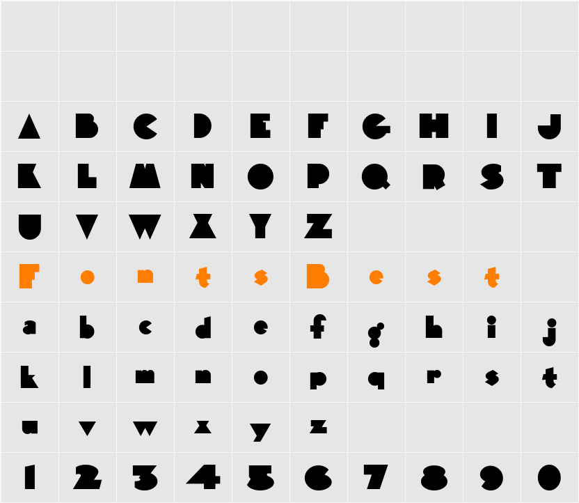 Wagner Silhouette NF Character Map